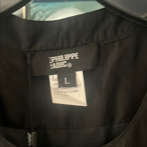 Philippe Adec Classic Black Silk Button-Down Blouse - Picture 2 of 4